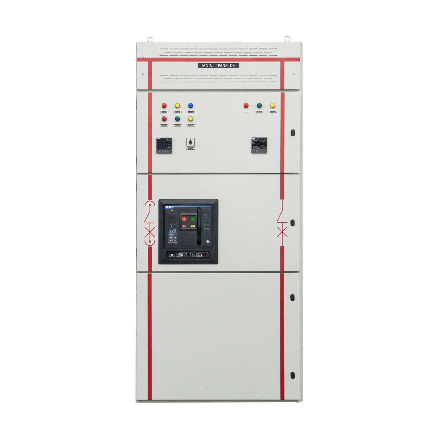 Low voltage switchgear panel installation and internal component inspection